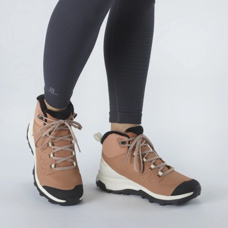 Botas de Invierno Salomon Outsnap CSWP Mujer Marrom | MX QAKP237